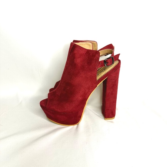 Cathy Jean Sling Back Platform Chunky Heels - Picture 4 of 7